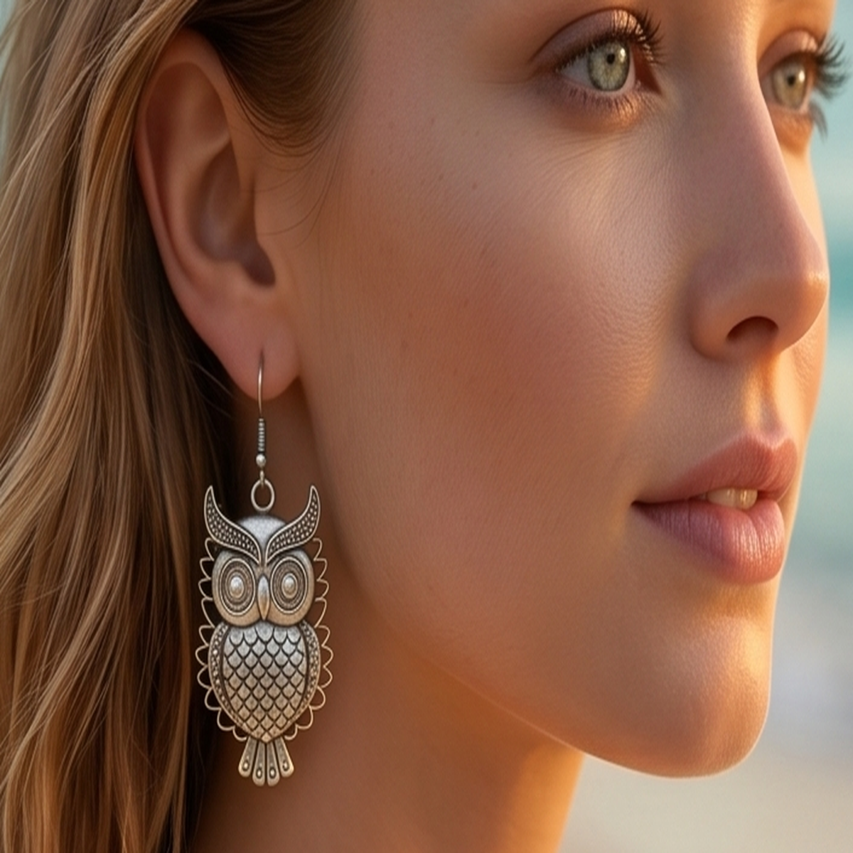 DIVYORO SILVER OWL DANGLES