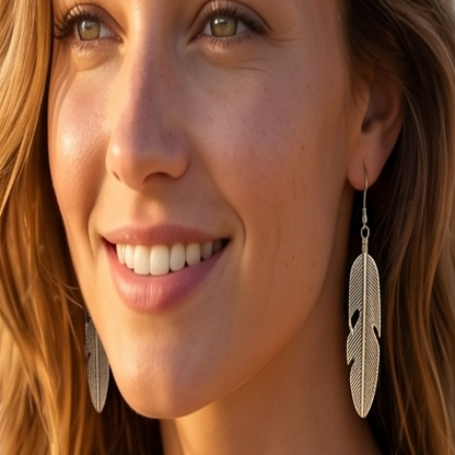 DIVYORO SILVER FEATHER DROPS
