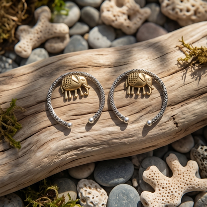 DIVYORO GOLD ELEPHANT HOOPS