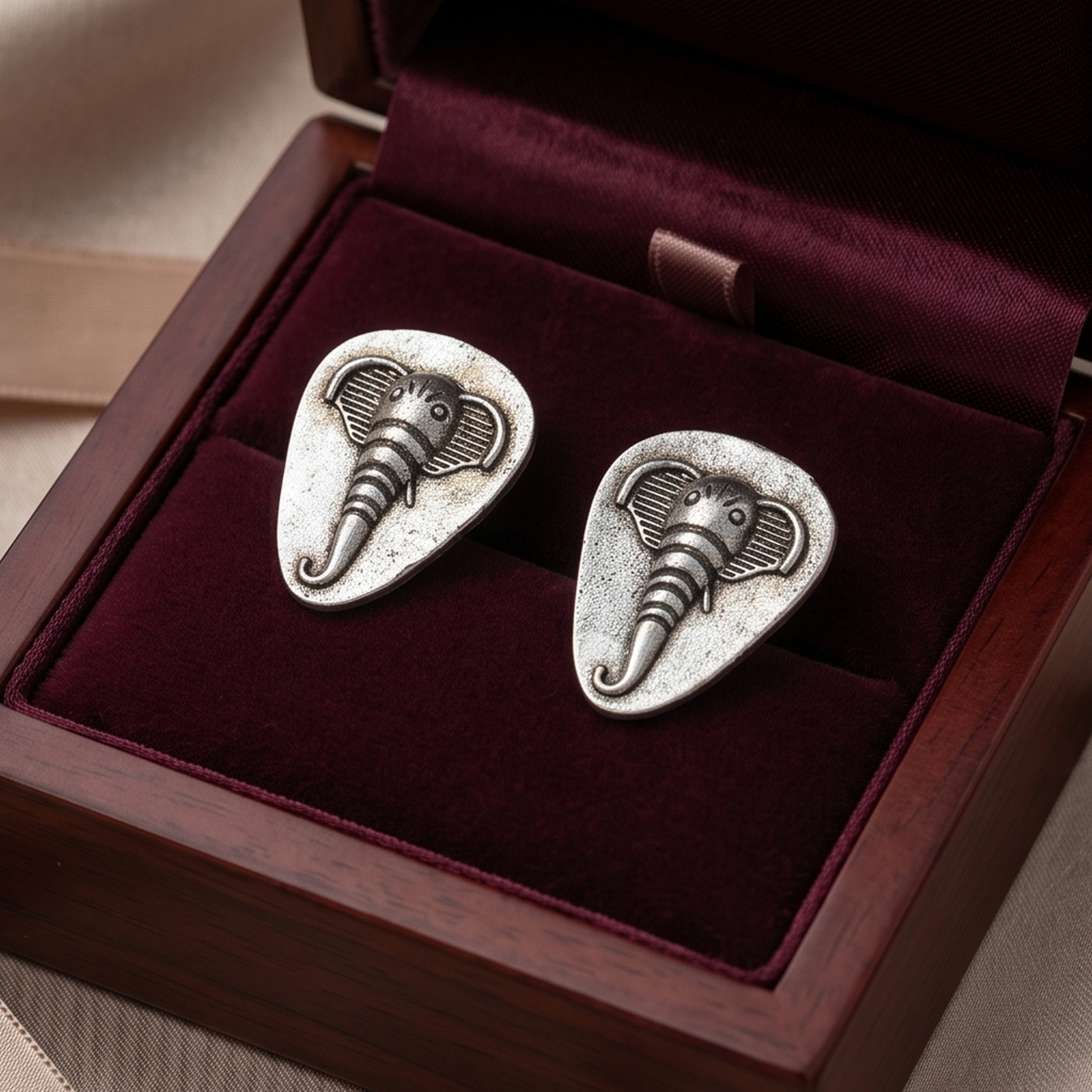 DIVYORO ELEPHANT MOTIF STUDS