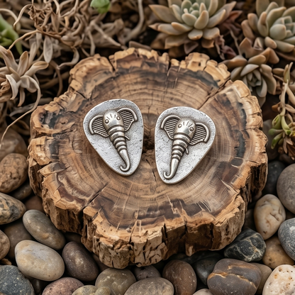 DIVYORO ELEPHANT MOTIF STUDS