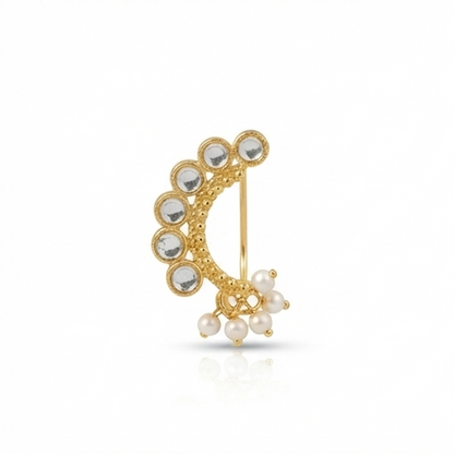 Divyoro Traditional Gold-Plated Polki Nath