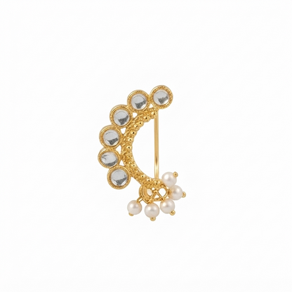 Divyoro Traditional Gold-Plated Polki Nath