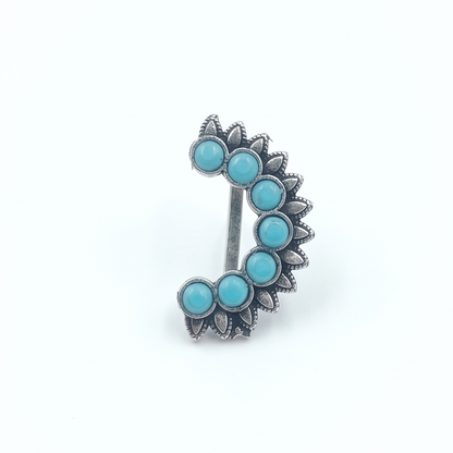 Divyoro Oxidised Aqua Heritage Nath