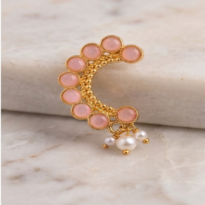 Divyoro Pastel Pink Halo NosePin