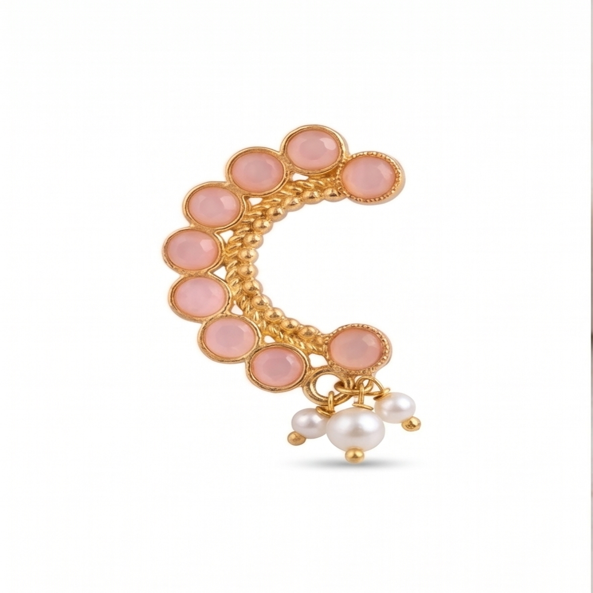 Divyoro Pastel Pink Halo NosePin