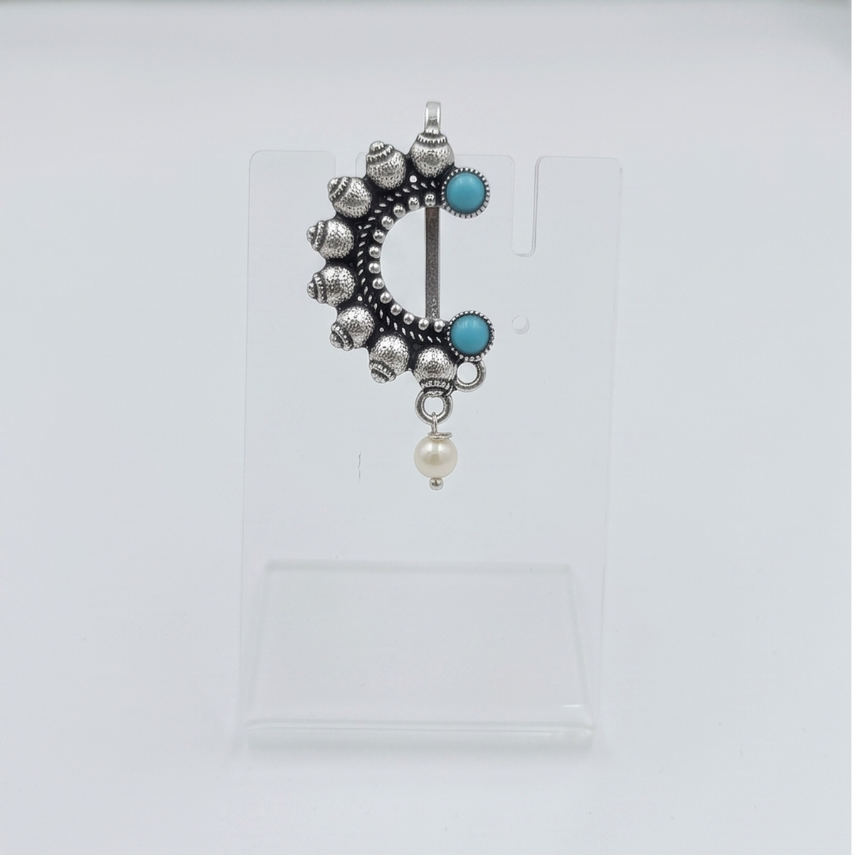 Divyoro Turq-Pearl Vintage Nath