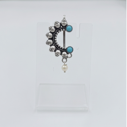 Divyoro Turq-Pearl Vintage Nath