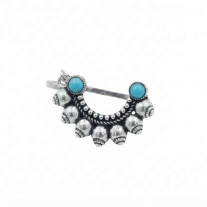 Divyoro Turq-Pearl Vintage Nath