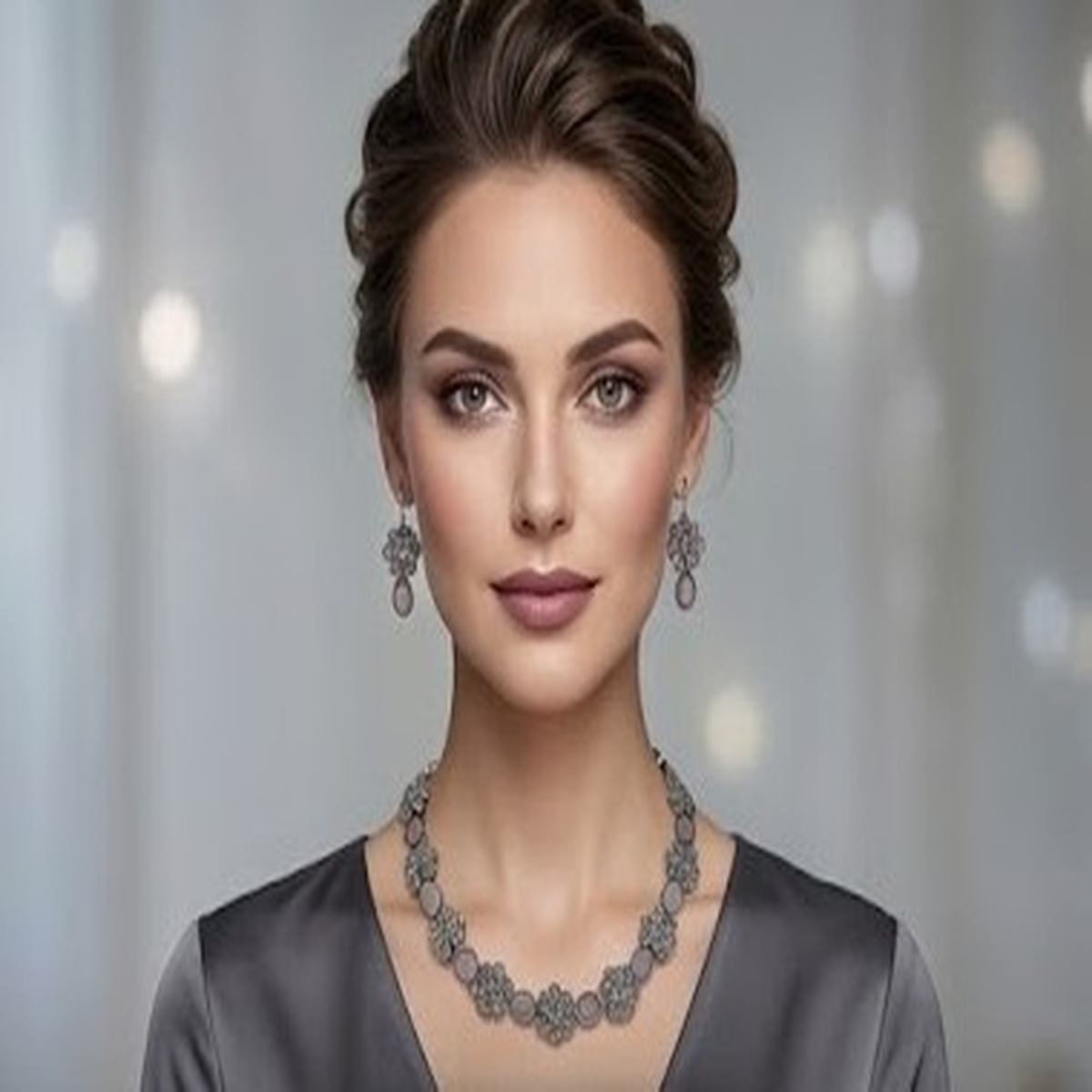 DIVYORO FLORAL PASTEL PINK OXIDIZED SILVER CHOKER SET