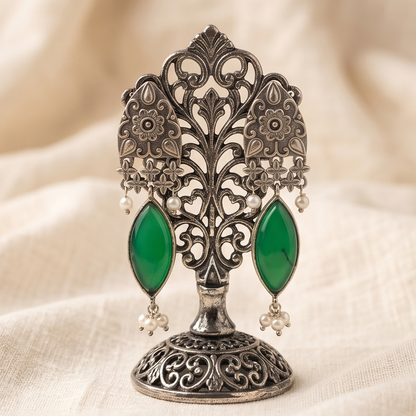 DIVYORO GREEN MARQUISE DROPS