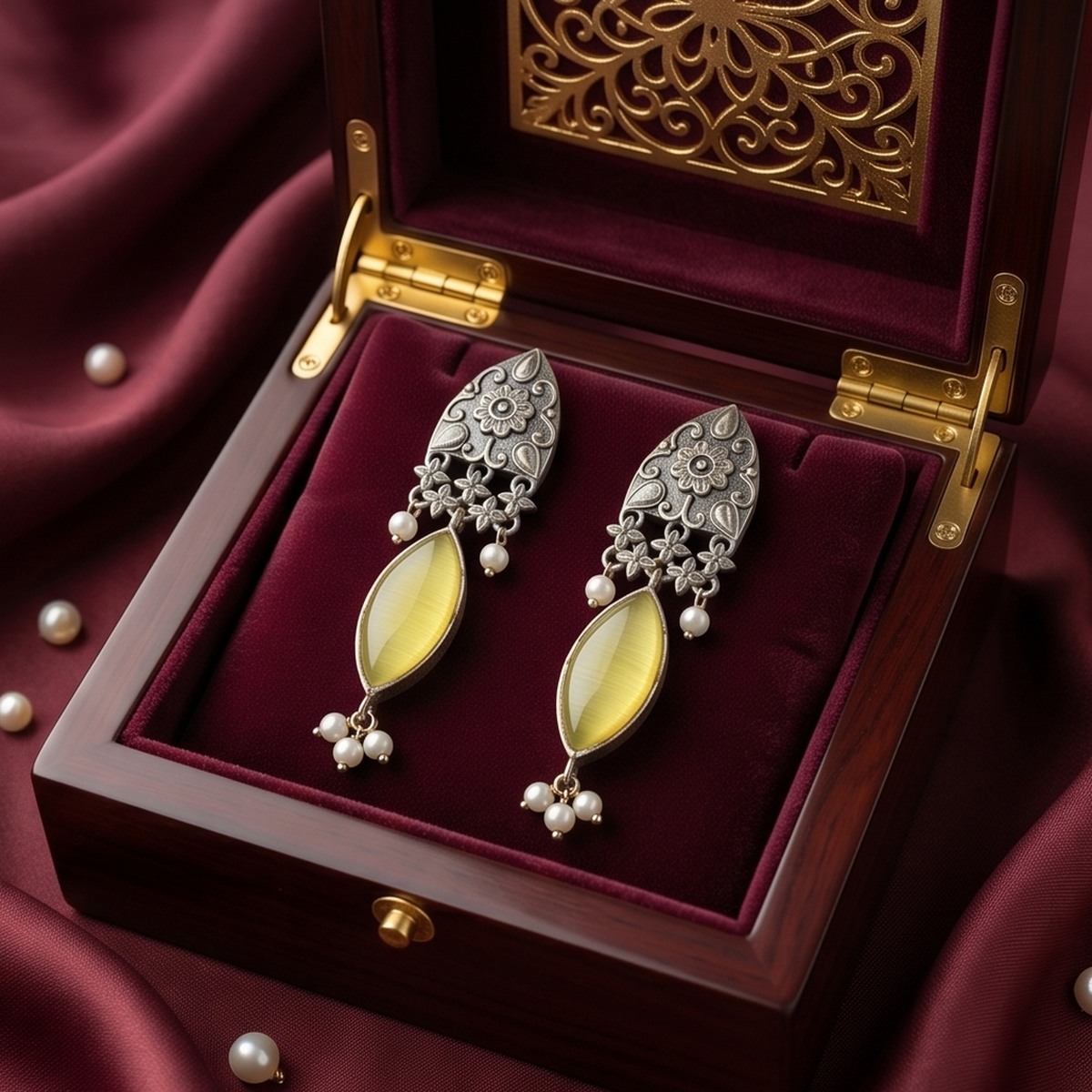 DIVYORO YELLOW MARQUISE DROPS