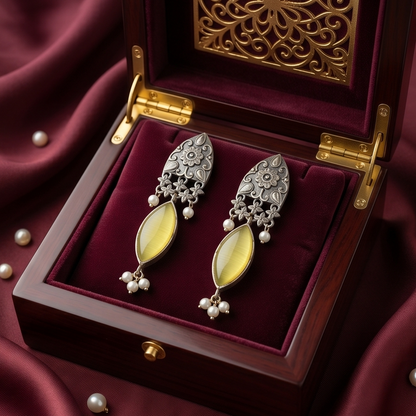 DIVYORO YELLOW MARQUISE DROPS
