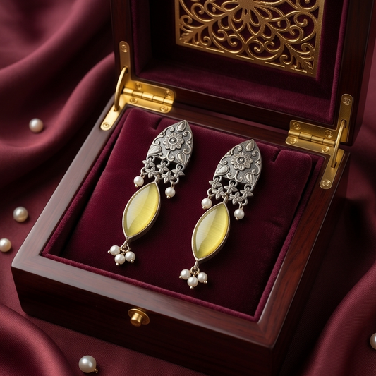 DIVYORO YELLOW MARQUISE DROPS