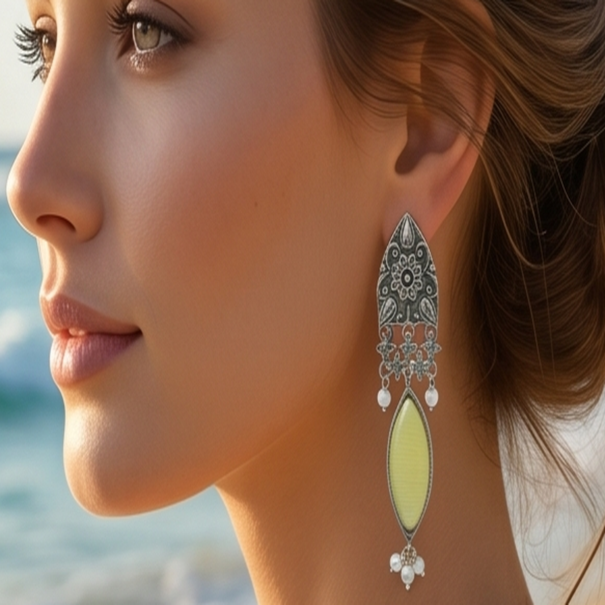 DIVYORO YELLOW MARQUISE DROPS