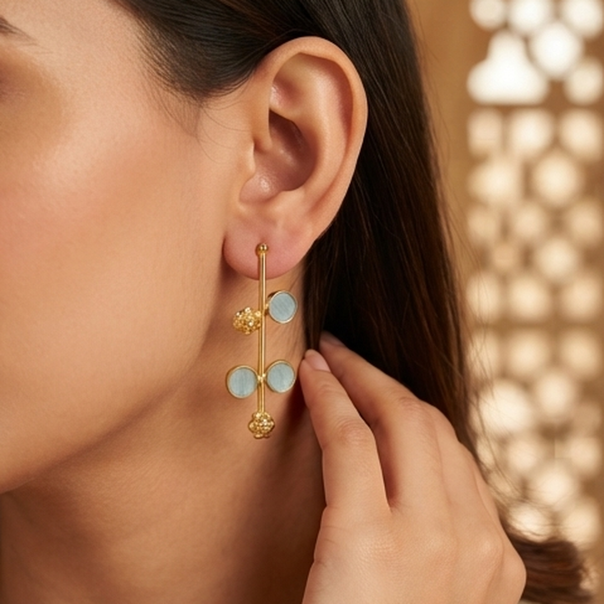 DIVYORO CELESTIAL TWIG DROP EARRING