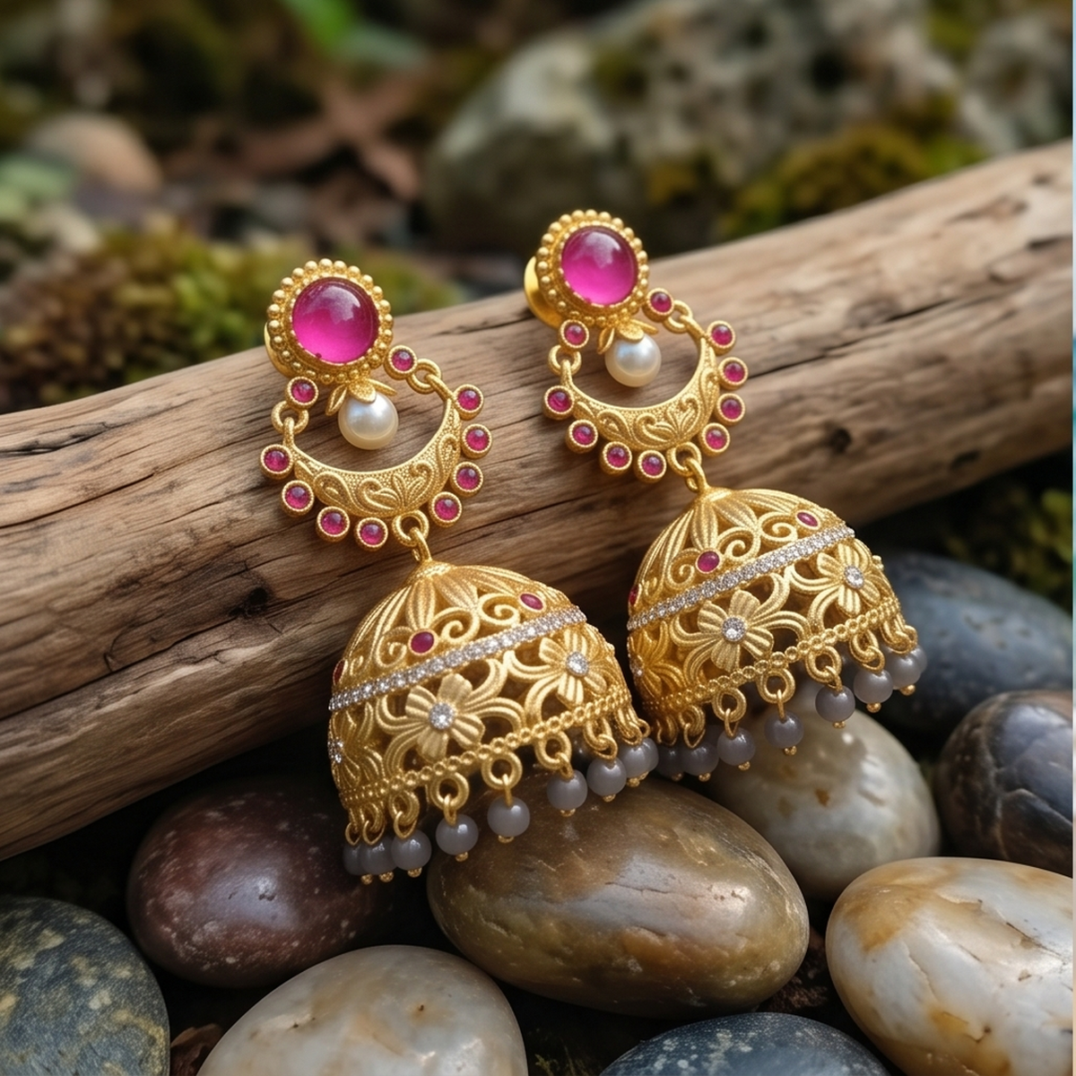 DIVYORO TRADITIONAL GOLD JHUMKA
