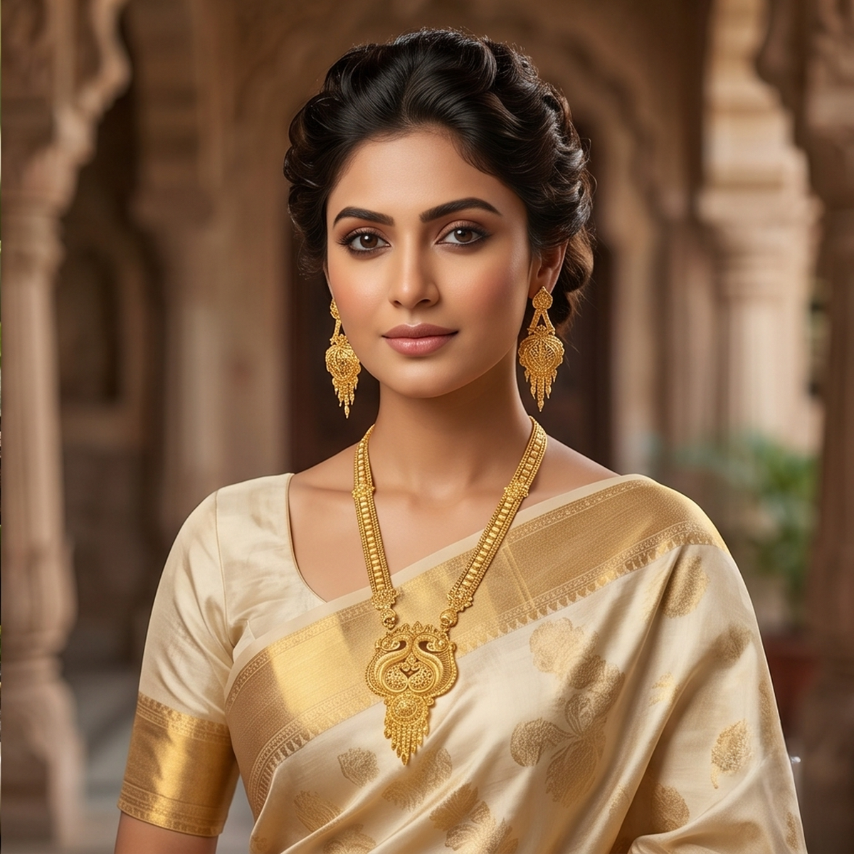 DIVYORO GOLD PEACOCK SET