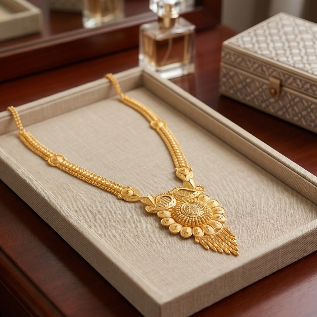 DIVYORO GOLD FLORAL NECKLACE