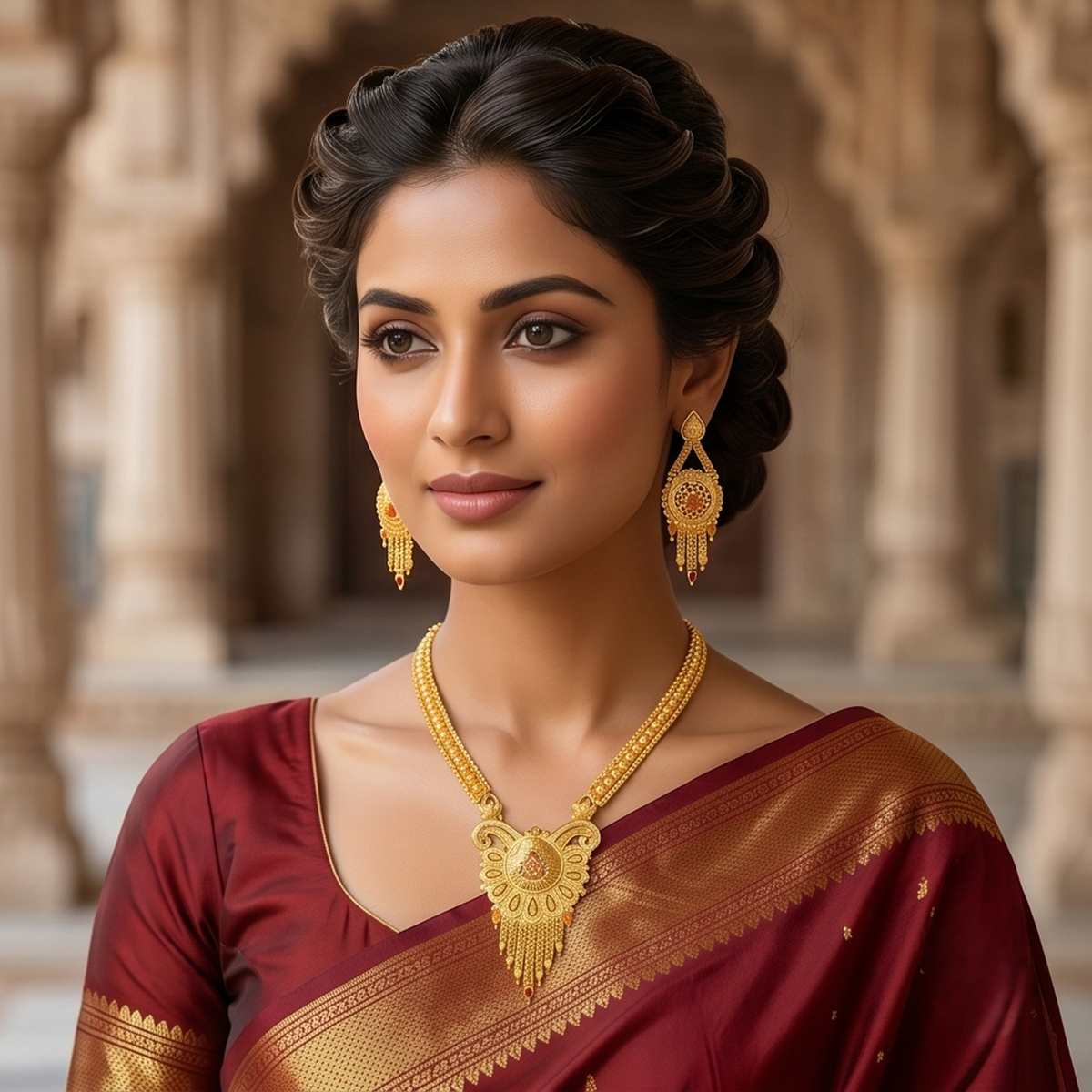 DIVYORO GOLD CHOKER SET