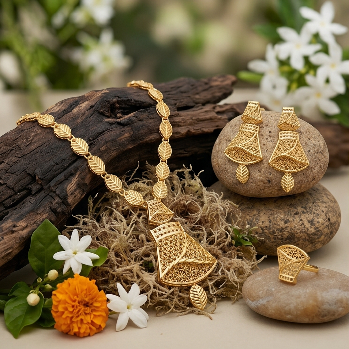 DIVYORO GOLD FILIGREE SET