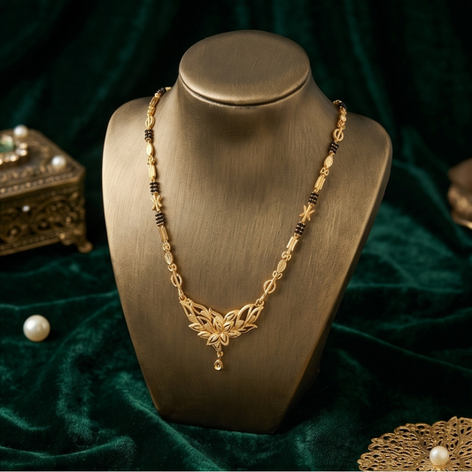DIVYORO FLORAL DESIGN GOLD MANGALSUTRA