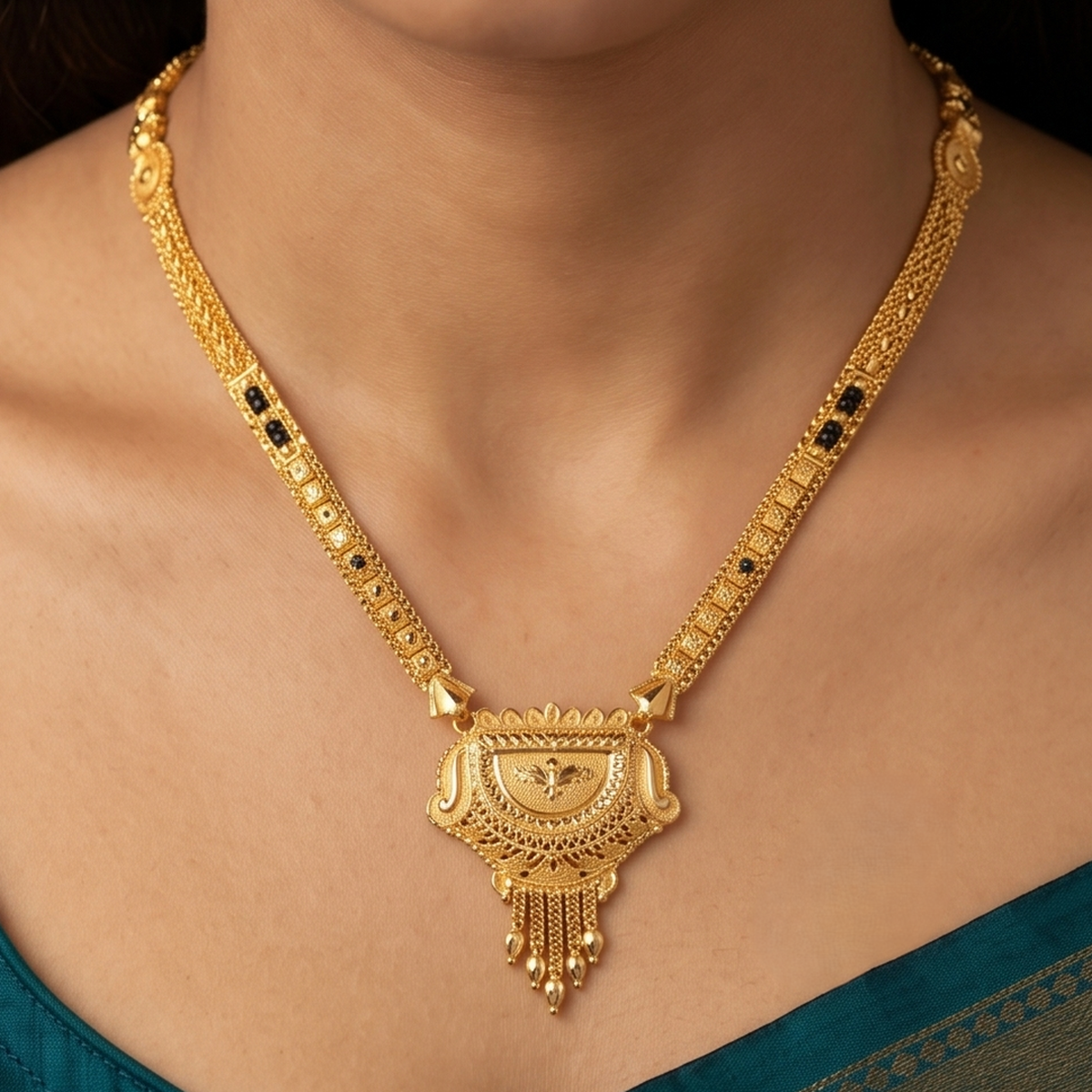 DIVYORO DESIGNER GOLD MANGALSUTRA CHAIN
