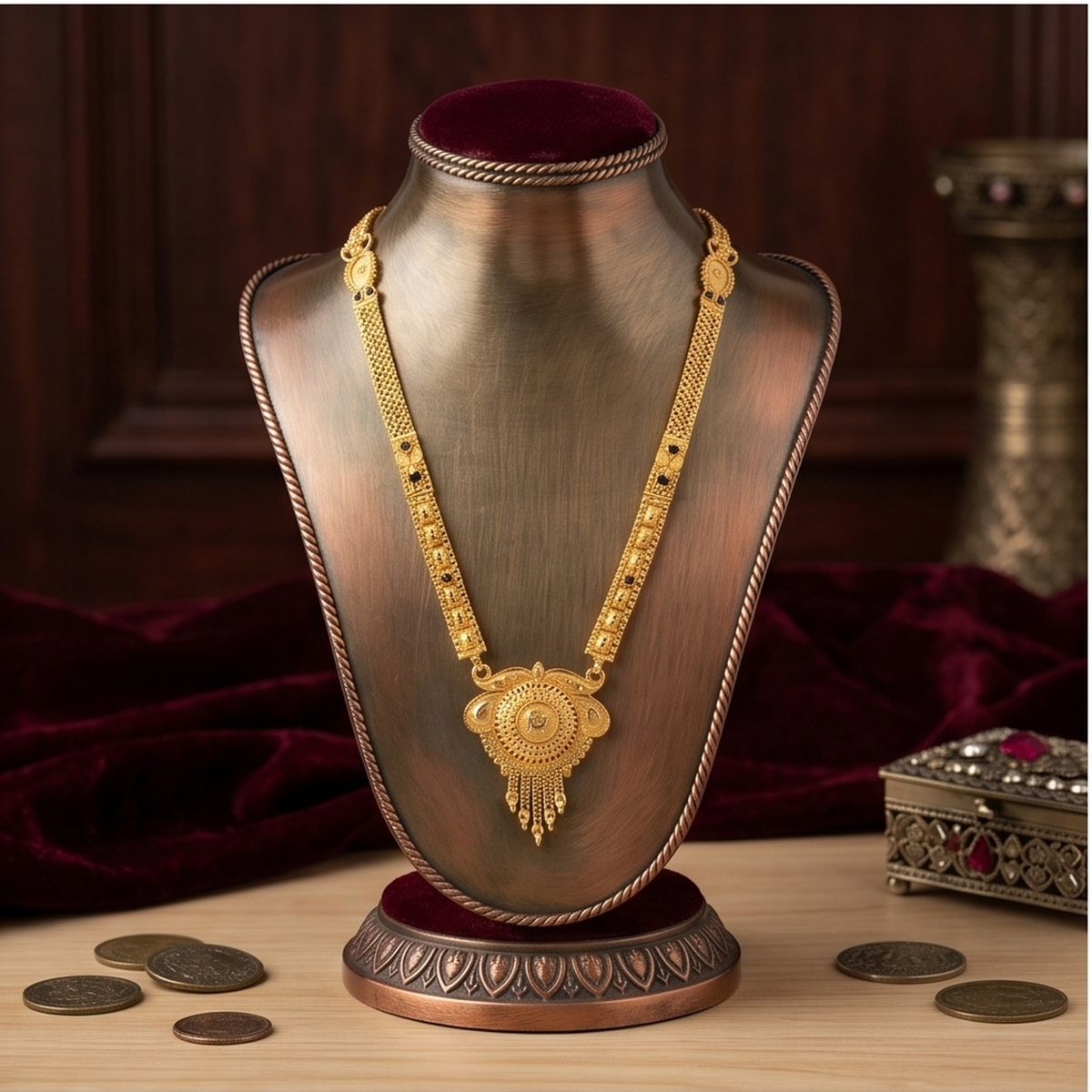 DIVYORO MODERN GOLD MANGALSUTRA NECKLACE