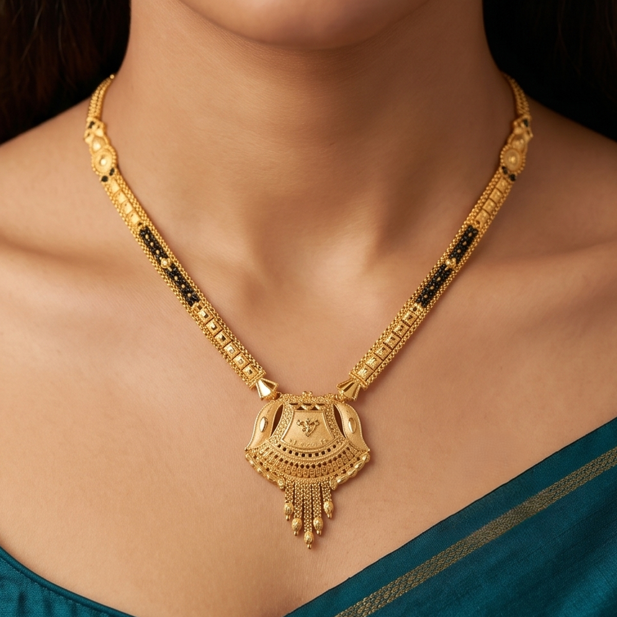 DIVYORO CLASSIC GOLD BEAD MANGALSUTRA