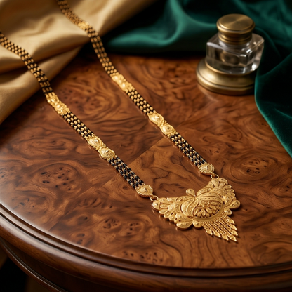 DIVYORO ELEGANT GOLD BEAD MANGALSUTRA