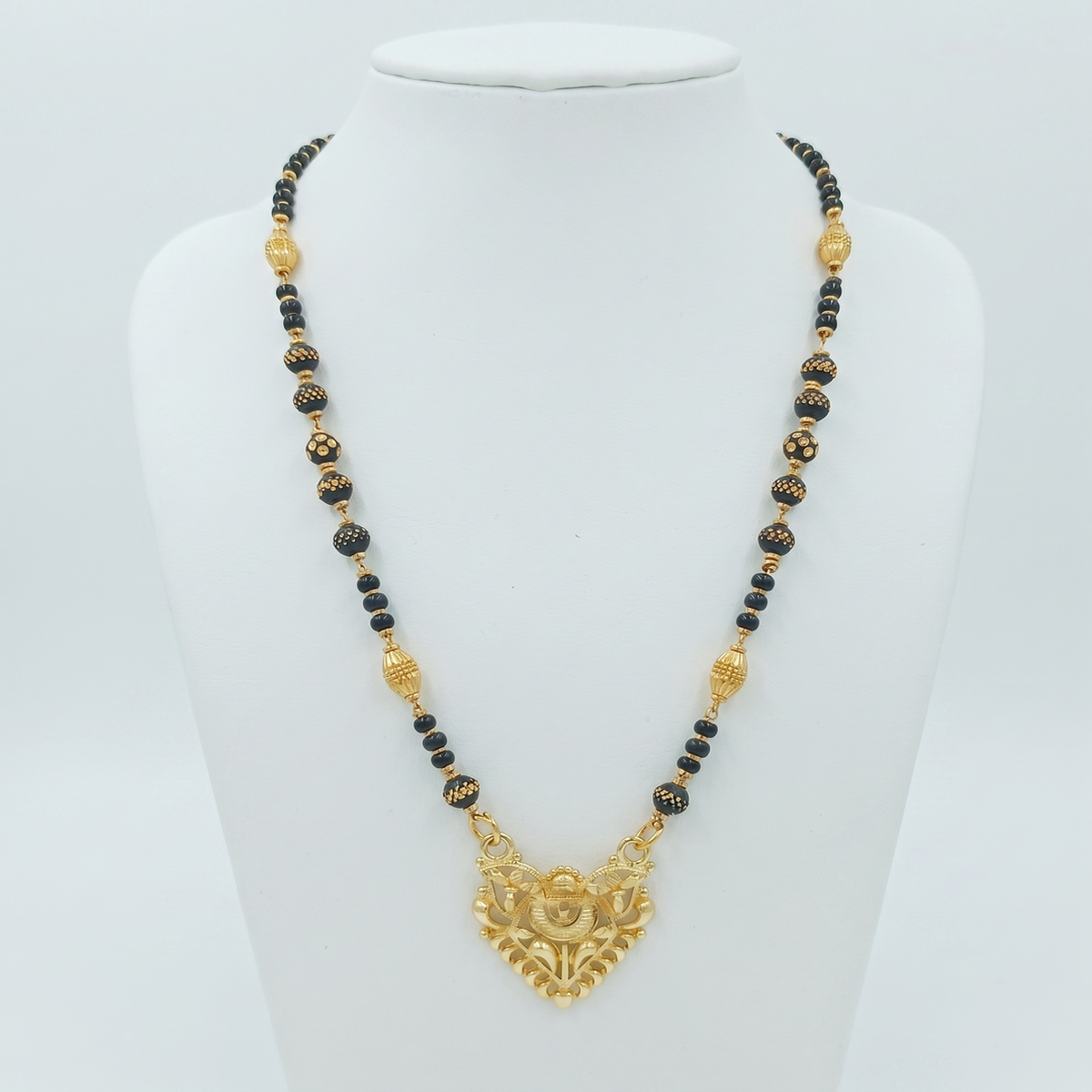DIVYORO ORNATE FLORAL GOLD MANGALSUTRA
