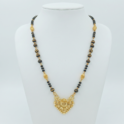 DIVYORO ORNATE FLORAL GOLD MANGALSUTRA
