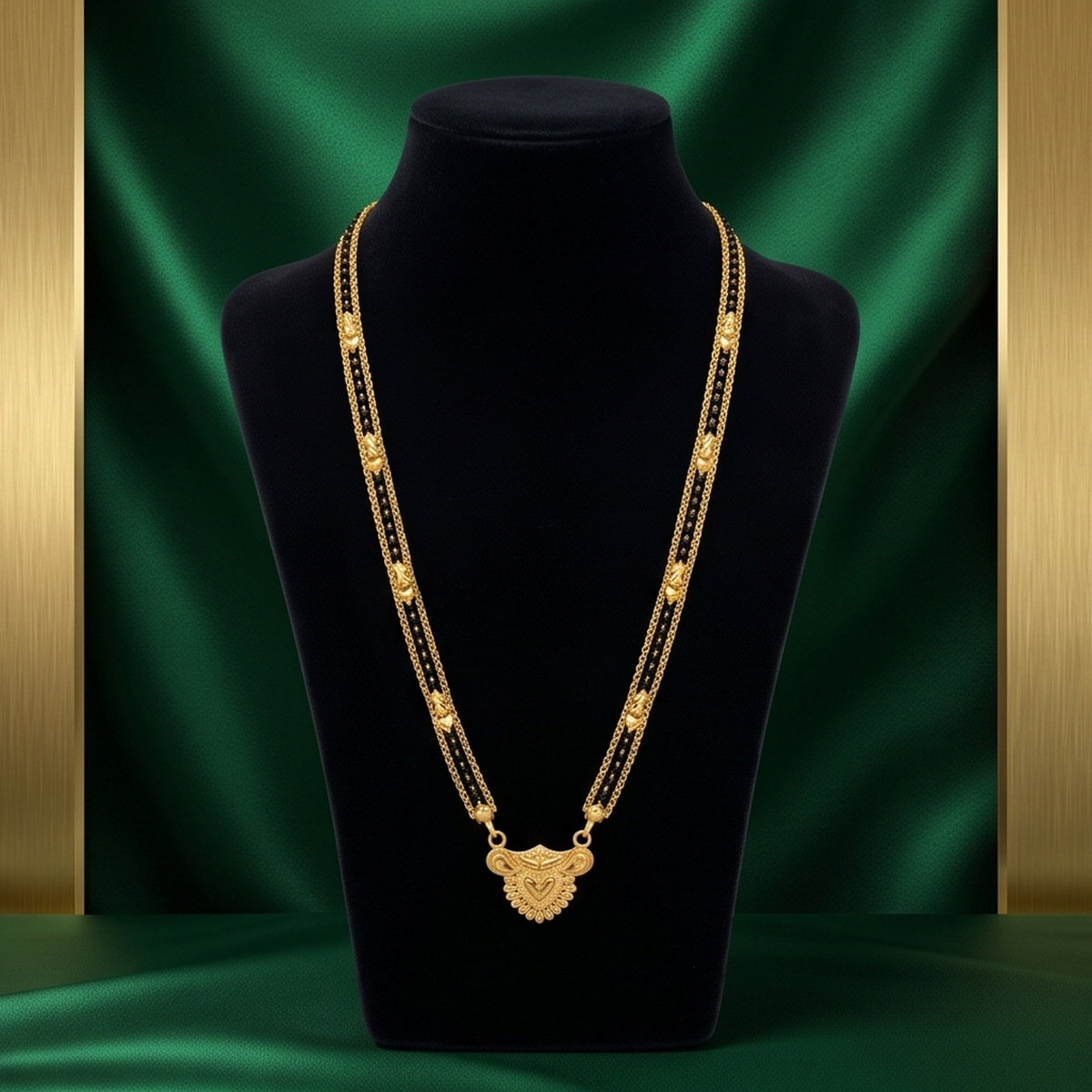 DIVYORO MODERN GOLD BEAD MANGALSUTRA