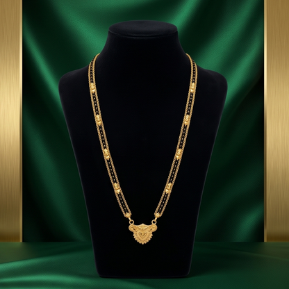 DIVYORO MODERN GOLD BEAD MANGALSUTRA