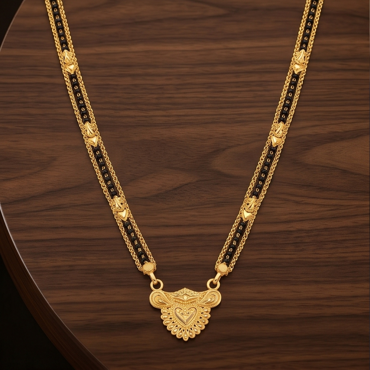 DIVYORO MODERN GOLD BEAD MANGALSUTRA