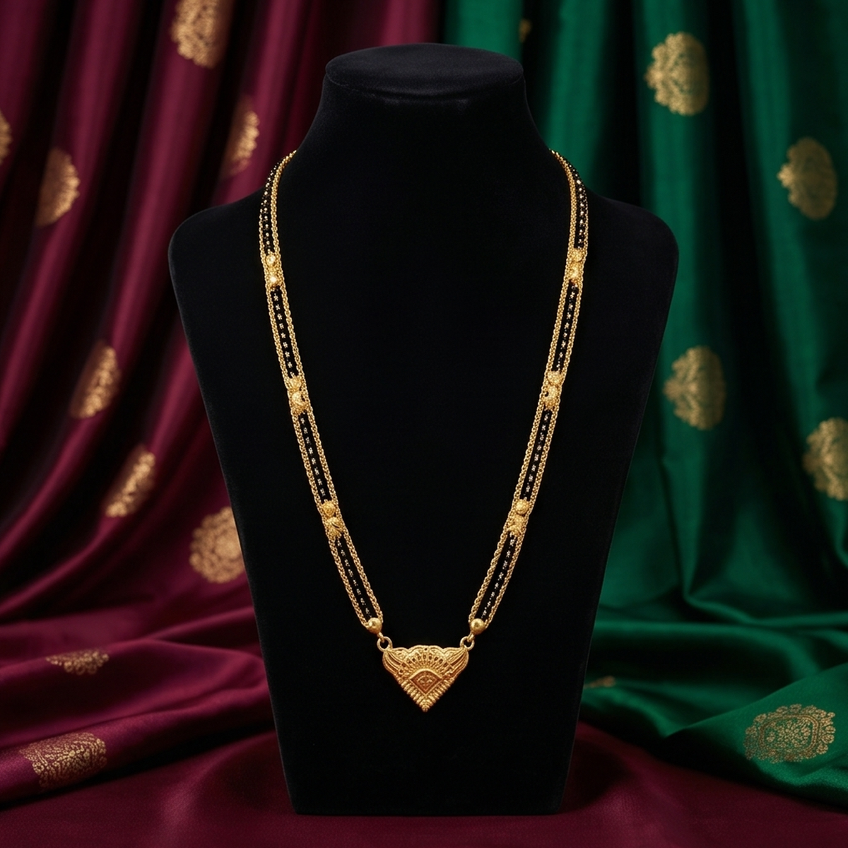 DIVYORO DETAILED GOLD LINK MANGALSUTRA