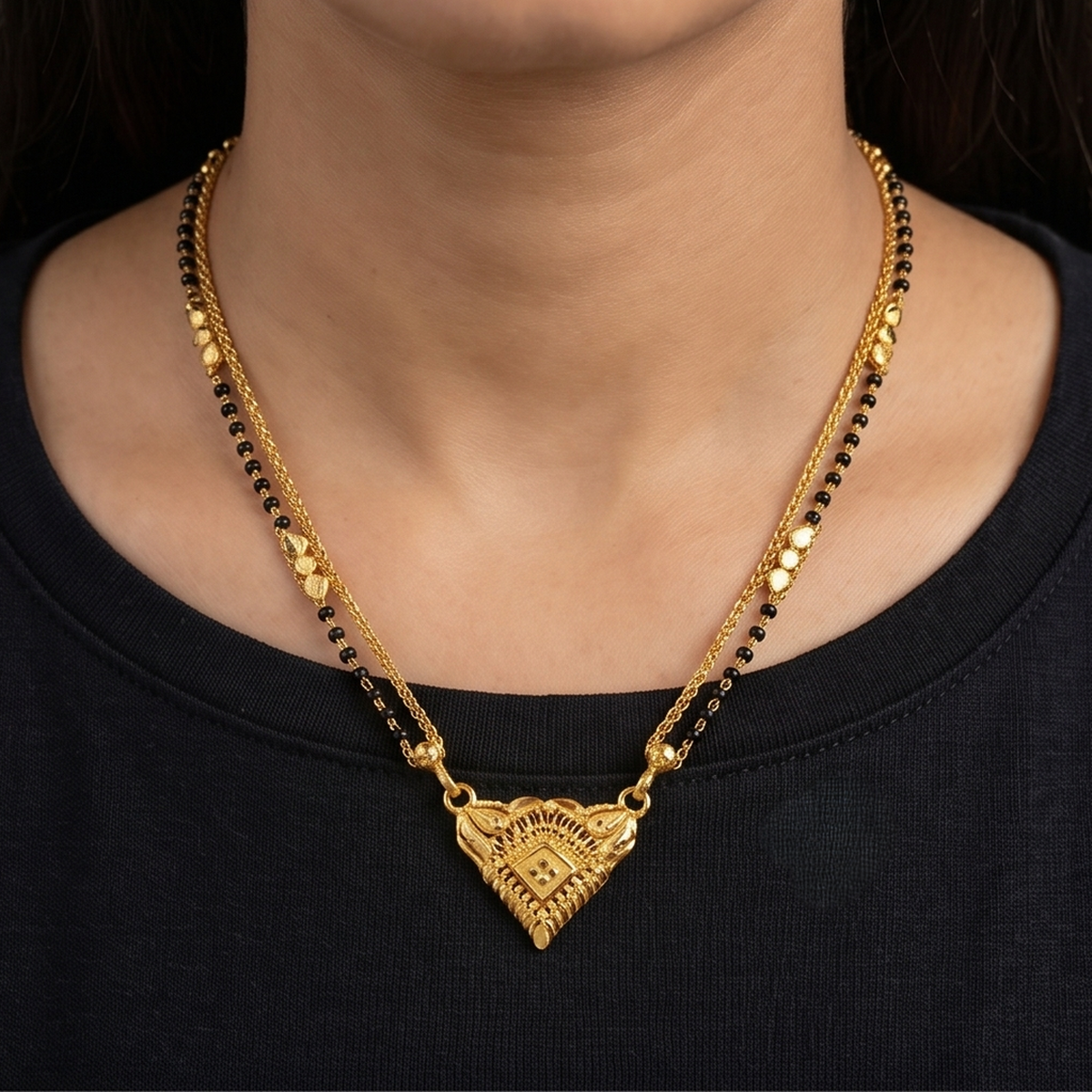DIVYORO DESIGNER GOLD CHAIN MANGALSUTRA