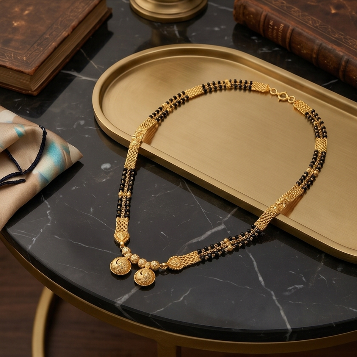DIVYORO CLASSIC CIRCULAR GOLD MANGALSUTRA