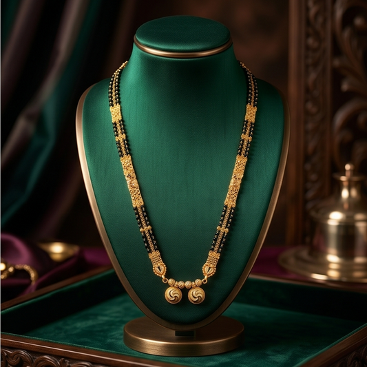 DIVYORO MINIMALIST DOUBLE BEAD MANGALSUTRA
