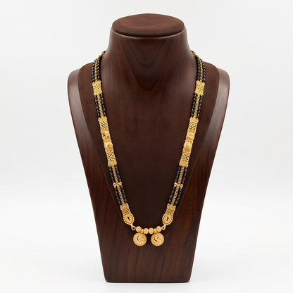 DIVYORO MINIMALIST DOUBLE BEAD MANGALSUTRA