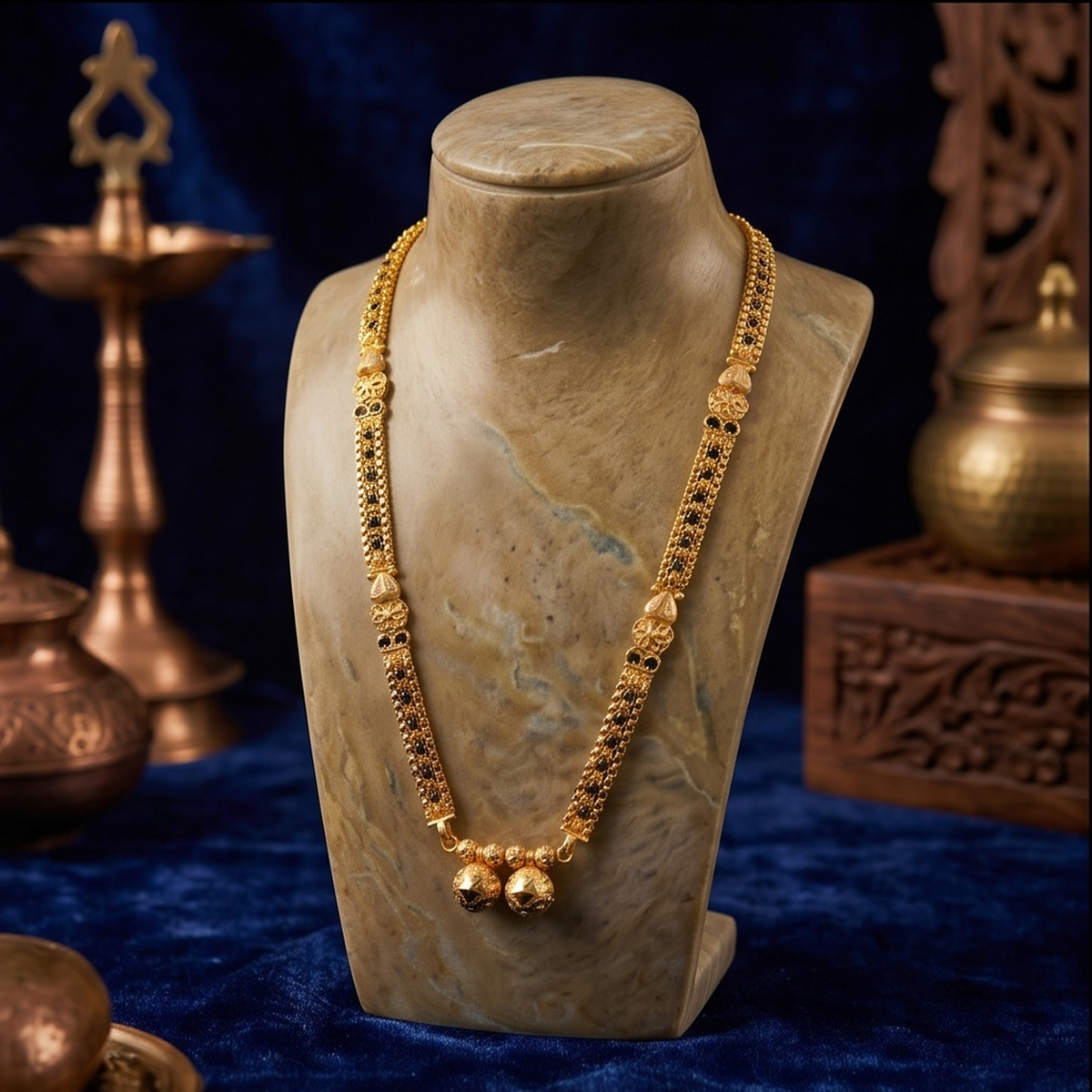 DIVYORO PETITE GOLD BEAD MANGALSUTRA