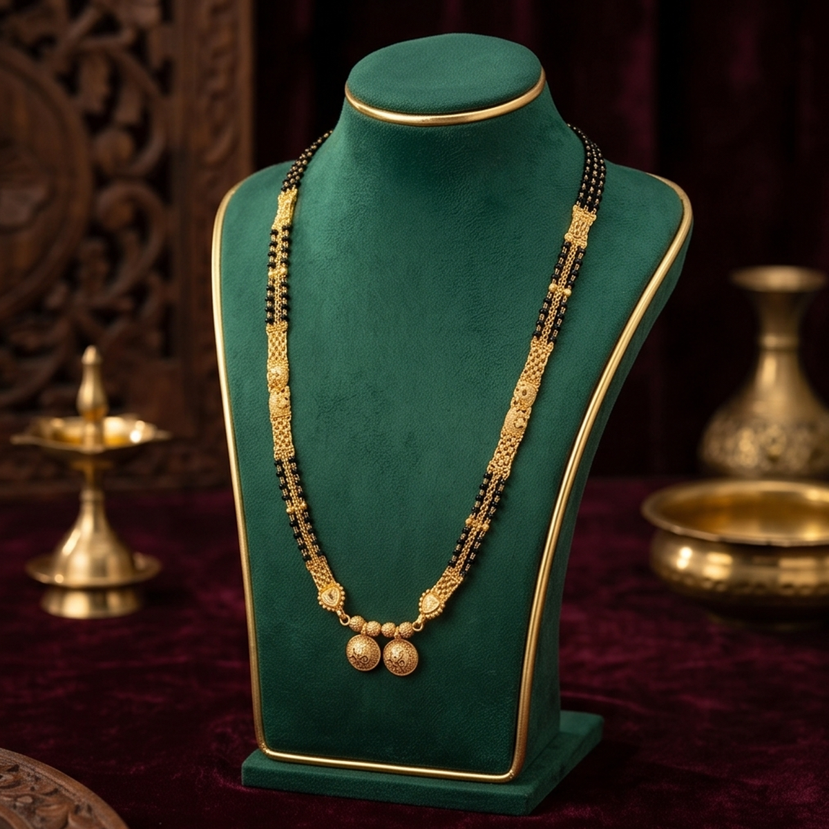 DIVYORO DELICATE GOLD BEAD MANGALSUTRA