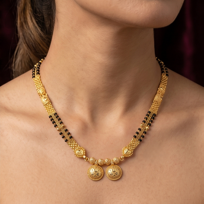 DIVYORO DELICATE GOLD BEAD MANGALSUTRA