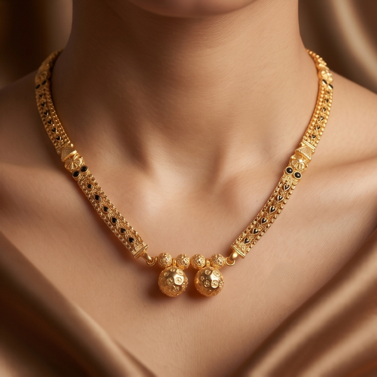DIVYORO SIMPLE DUAL DROP MANGALSUTRA