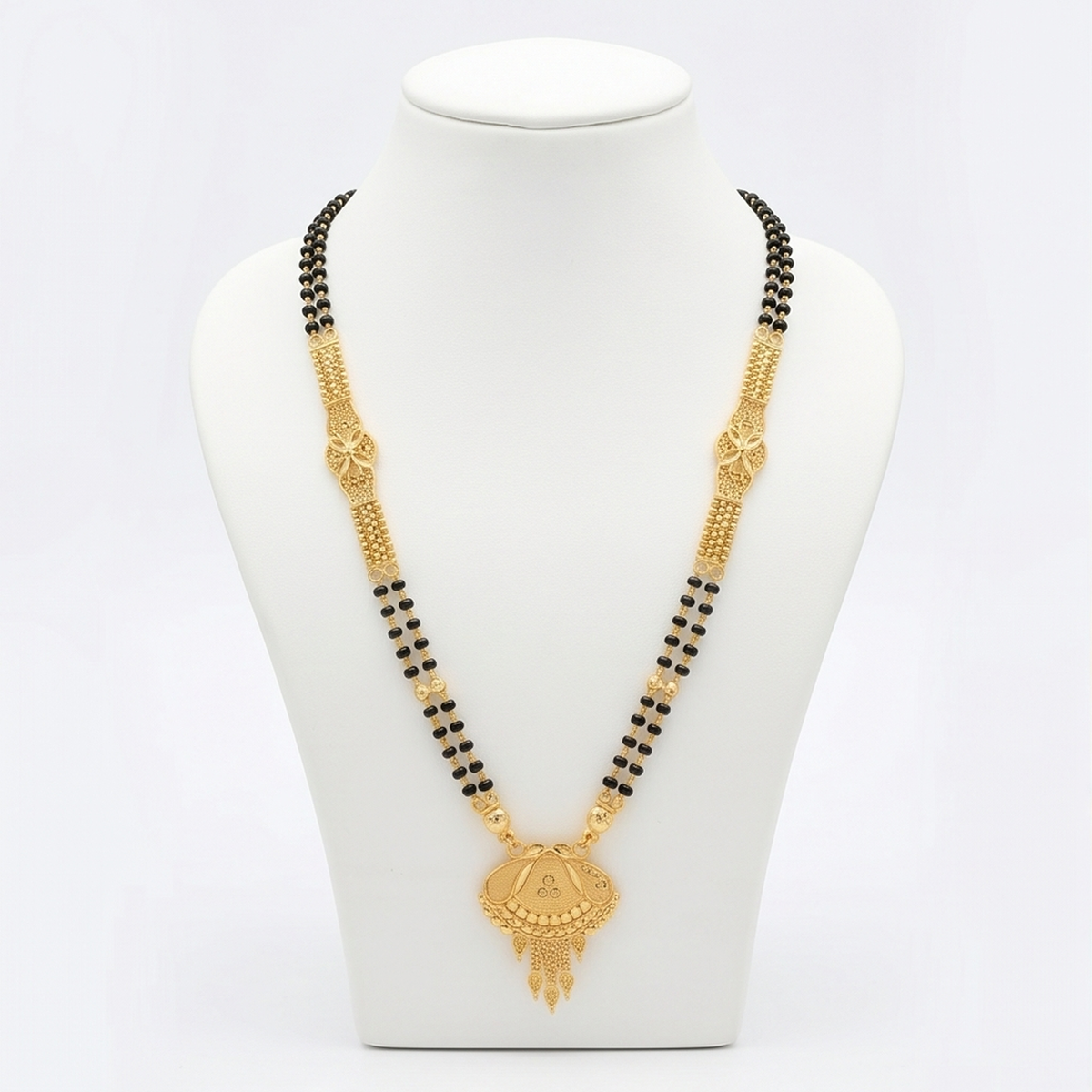 DIVYORO INTRICATE FLORAL GOLD MANGALSUTRA