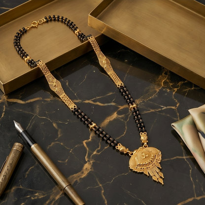 DIVYORO TRADITIONAL FILIGREE GOLD MANGALSUTRA