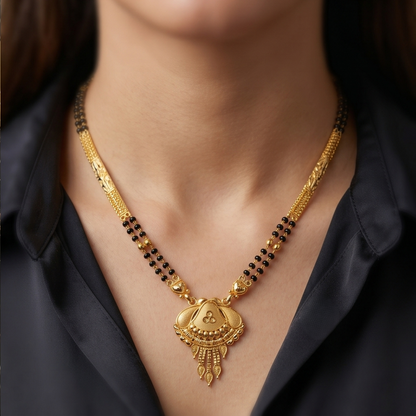 DIVYORO FLORAL DESIGN GOLD MANGALSUTRA