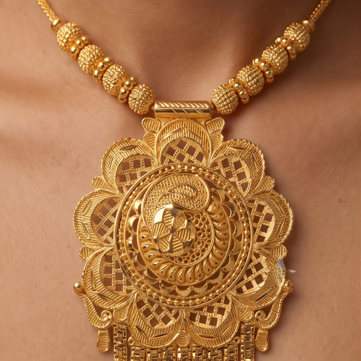 DIVYORO FLORAL MEDALLION GOLD SET