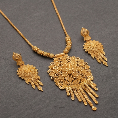 DIVYORO ORNATE FLORAL GOLD SET