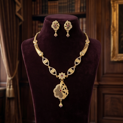 DIVYORO ELEGANT FLORAL GOLD SET